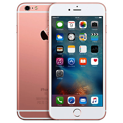 Apple iPhone 6s Plus, iOS, 5.5, 4G LTE, SIM Free, 64GB Rose Gold Apple iPhone 6s Plus, iOS, 5.5, 4G LTE, SIM Free, 64GB Rose Gold